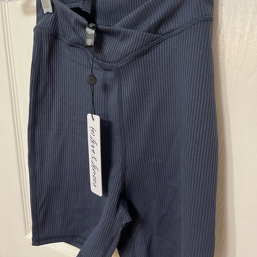 NWT | For Love and Lemons Chloe Ribbed Biker Shorts in Midnight Blue‎ Size XXS - Picture 4 of 6